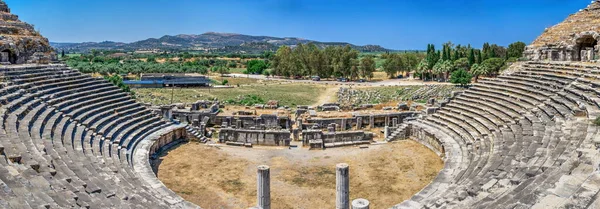 Het Interieur Van Het Oude Theater Griekse Stad Miletus Turkije — Stockfoto