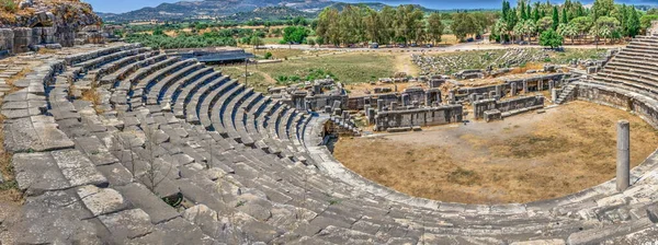 Het Interieur Van Het Oude Theater Griekse Stad Miletus Turkije — Stockfoto