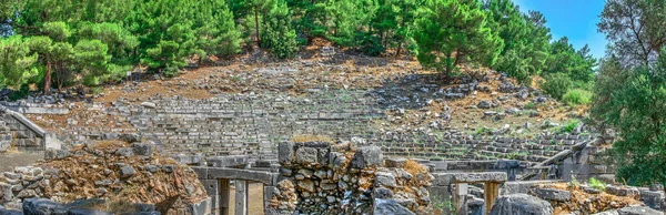 Ruins of the Ancient greek city of Priene in Turkey on a sunny summer day