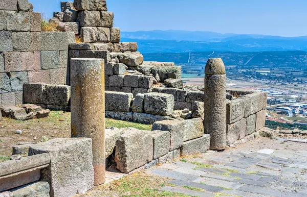 Ruinas Antigua Ciudad Griega Pérgamo Turquía Soleado Día Verano —  Fotos de Stock