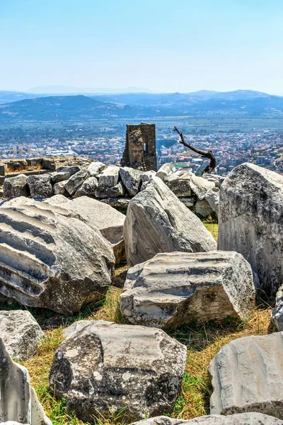 Ruinas Antigua Ciudad Griega Pérgamo Turquía Soleado Día Verano —  Fotos de Stock