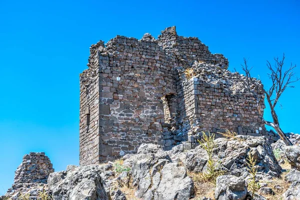 Türkiye Antik Yunan Kenti Pergamon Kalıntıları Güneşli Bir Yaz Gününde — Stok fotoğraf