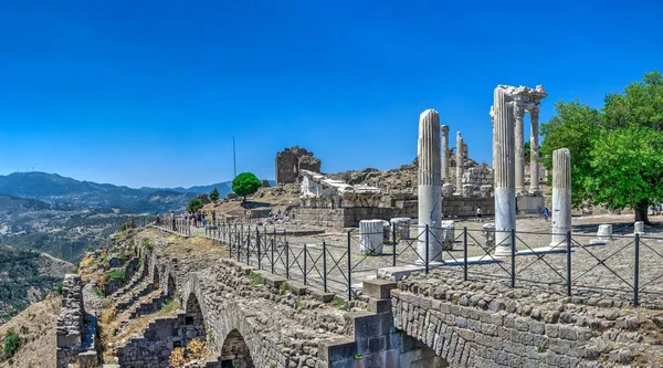 Pergamon Türkei 2019 Agora Den Ruinen Der Antiken Griechischen Stadt — Stockfoto