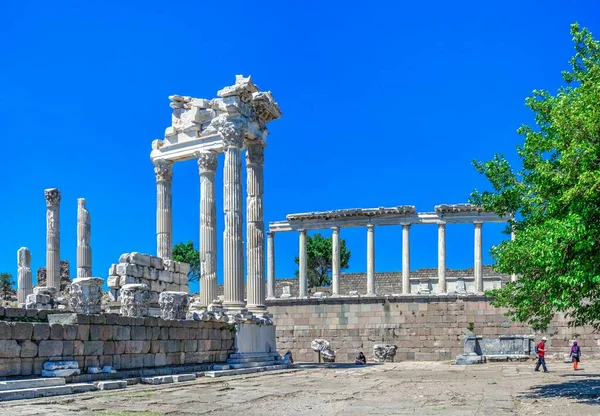 Pérgamo Turquía 2019 Ruinas Del Templo Dionisos Antigua Ciudad Griega — Foto de Stock