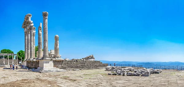 Agora Den Ruinen Der Antiken Griechischen Stadt Pergamon Der Türkei — Stockfoto