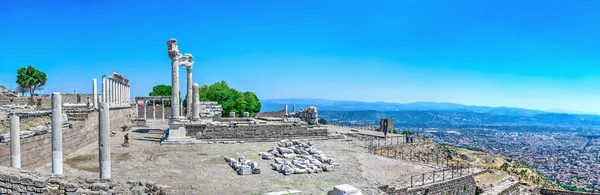 Agora Ruins Ancient Greek City Pergamon Turkey Big Size Panoramic — Stock Photo, Image