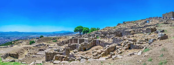 Ruinas Antigua Ciudad Griega Pérgamo Turquía Vista Panorámica Gran Tamaño —  Fotos de Stock