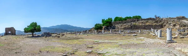 Ruinas Antigua Ciudad Griega Pérgamo Turquía Día Soleado Verano Vista —  Fotos de Stock