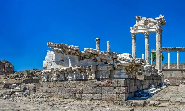 Ruines Temple Dionysos Dans Ville Grecque Antique Pergame Turquie Grande — Photo