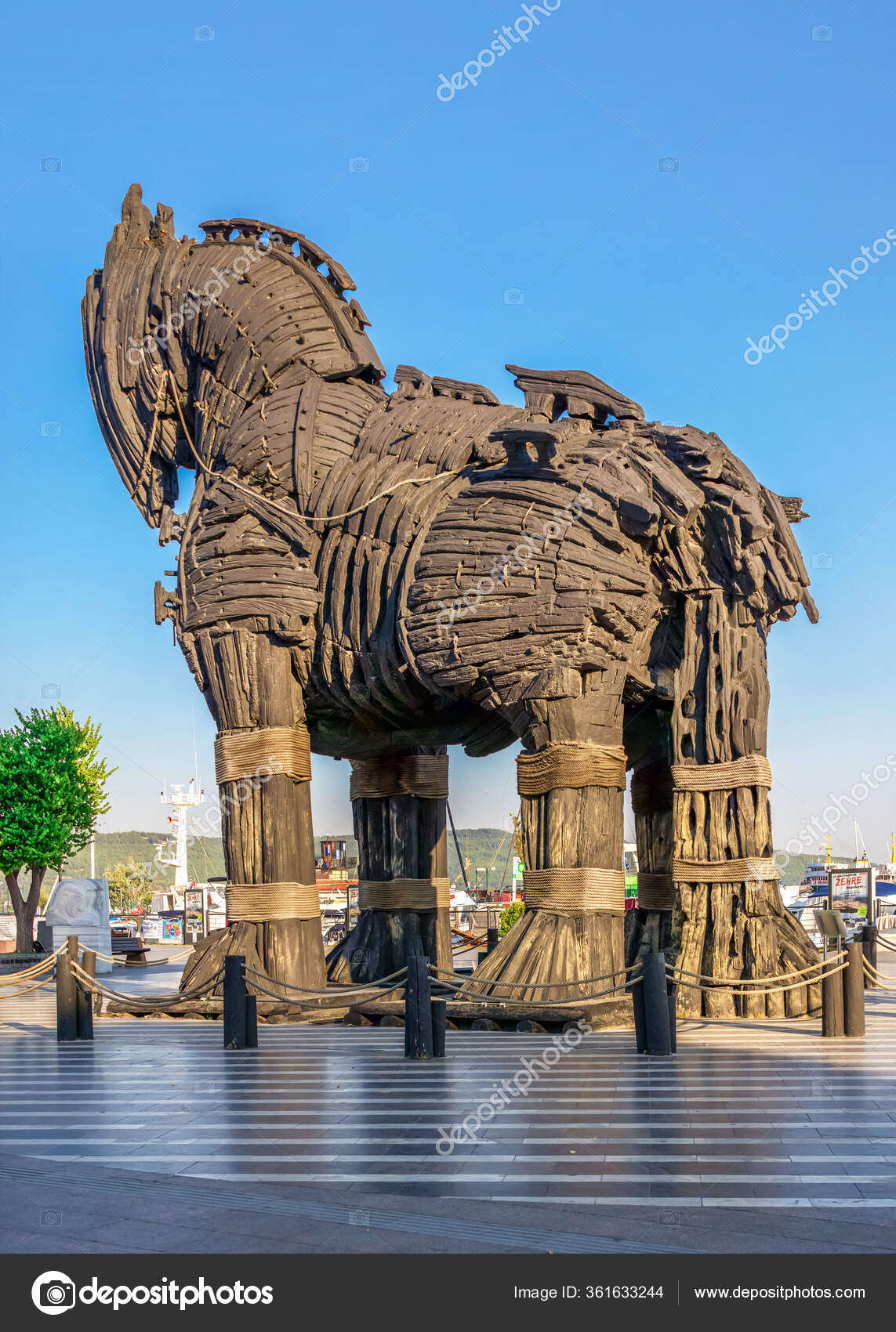 Canakkale, Turquia - 16 De Junho De 2019: Cavalo De Troia Foto