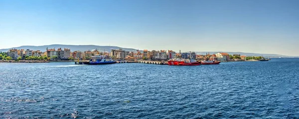 Çanakkale Türkiye 2019 Güneşli Bir Yaz Sabahı Türkiye Çanakkale Feribot — Stok fotoğraf