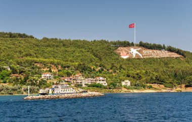 Gelibolu, Türkiye - 07.24.2019. Türk savaş tarihinin sembolü Gelibolu 'daki yolcuyu durdurun