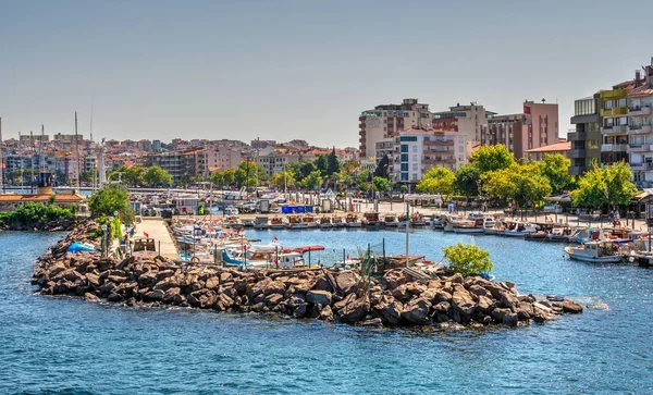 Canakkale Turcja 2019 Marina Nabrzeże Miasta Canakkale Turcji Słoneczny Letni — Zdjęcie stockowe