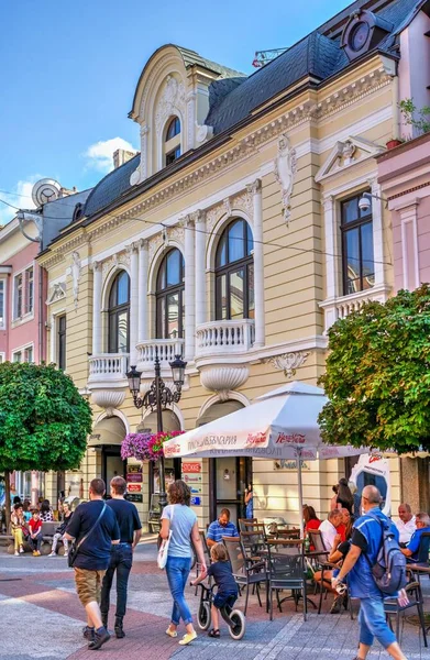 Filibe Bulgaristan 2019 Bulgaristan Filibe Kentinde Knyaz Alexamder Caddesi Güneşli — Stok fotoğraf