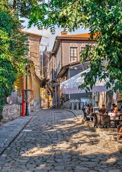Plovdiv Bulgarije 2019 Straten Plovdiv Oude Stad Bulgarije Een Zonnige — Stockfoto