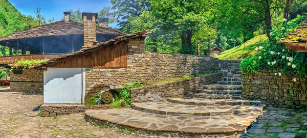 Altes Traditionelles Haus Etar Architectural Ethnographic Complex Bulgarien Einem Sonnigen — Stockfoto