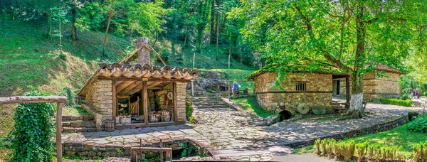 Stary Tradycyjny Dom Kompleksie Etnograficznym Etar Architectural Bułgarii Słoneczny Letni — Zdjęcie stockowe