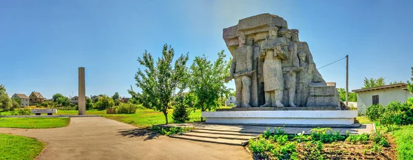 Pomnik Katakumb Muzeum Chwały Partyzanckiej Miejscowości Nerubayske Koło Odessy Ukraina — Zdjęcie stockowe