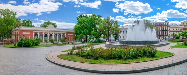 Odessa Ucrania 2018 Plaza Del Teatro Lugar Turístico Más Popular — Foto de Stock