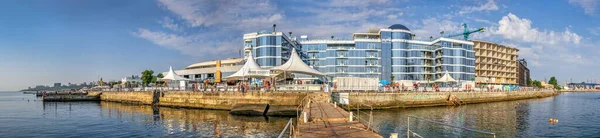 Odessa Ucraina 2019 Beach Hotel Ristoranti Divertimenti Sulla Spiaggia Langeron — Foto Stock