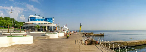 Odessa Ucraina 2019 Beach Hotel Ristoranti Divertimenti Sulla Spiaggia Langeron — Foto Stock