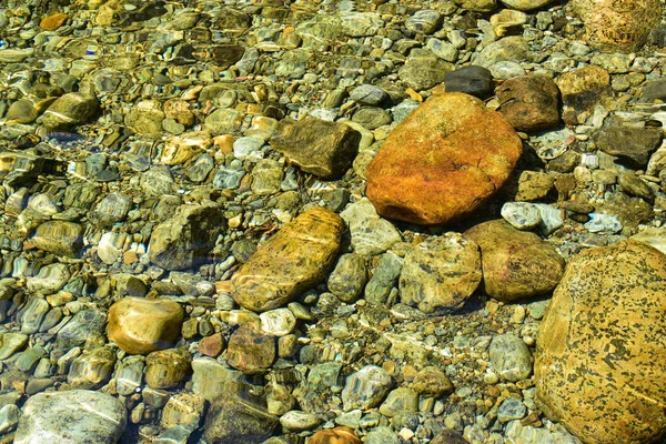 Rocks And Stones Underwater At Split Rock Falls Waterfall Plunge Basin In ROME, New York