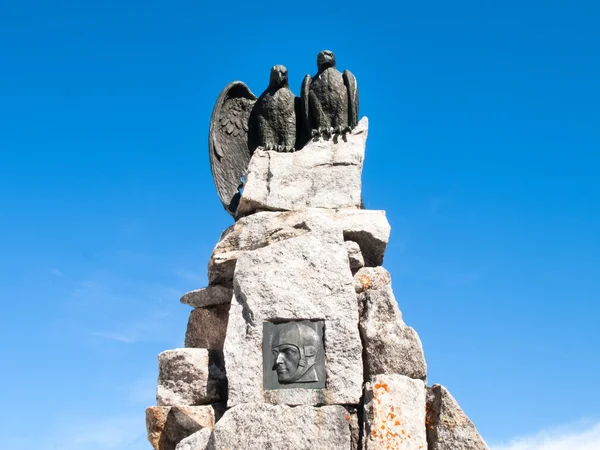 Gotthardpass, statue to the Gotthard pass — Stock Photo, Image