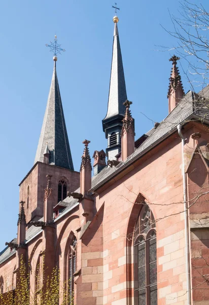 Spiers no telhado de Stiftskirche — Fotografia de Stock