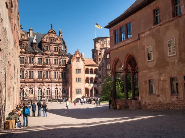 Widok na zamek w Heidelbergu — Zdjęcie stockowe