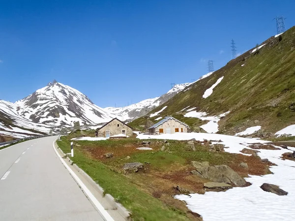 Pass road of Nufenen-Novena — Stock Photo, Image