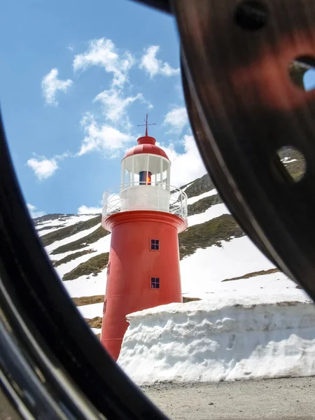 The lighthouse at Oberalp Pass — Stock Photo, Image