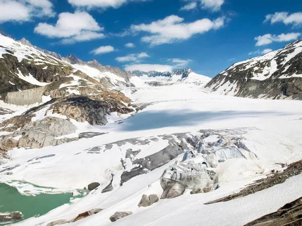 Scioglimento del ghiacciaio del Rodano — Foto Stock