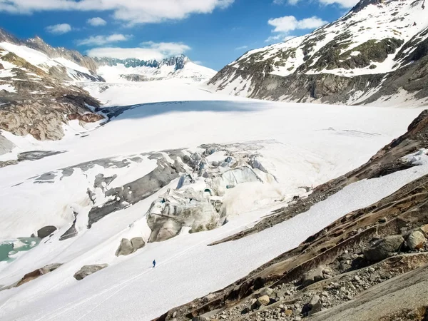 Rhonegletscher schmilzt — Stockfoto