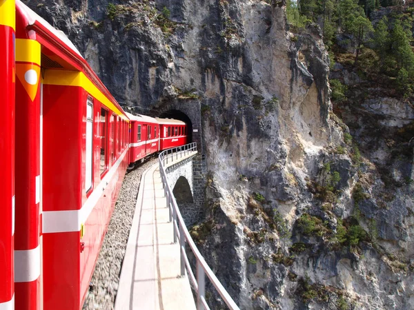 Filisur. El viaducto de Landwasser — Foto de Stock