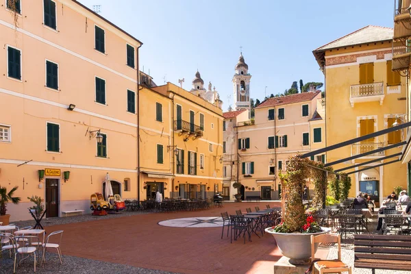 Laigueglia Italia Marzo 2016 Callejuelas Calles Hacia Centro Histórico Del — Foto de Stock