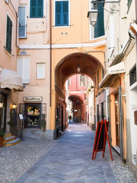 Laigueglia Itálie Března 2016 Uličky Ulice Historického Centra Obce — Stock fotografie