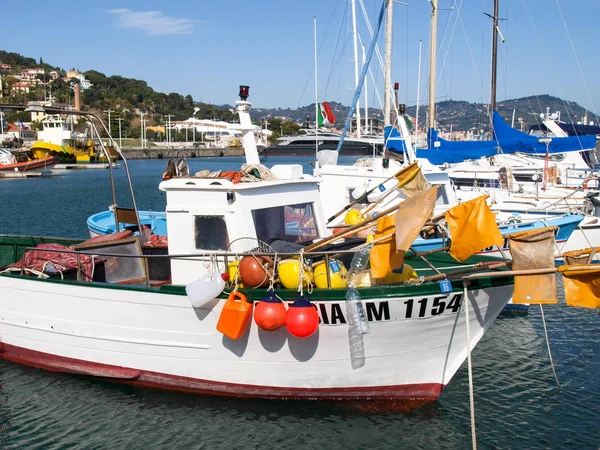 Imperia Marzo 2016 Porto Imperia Varie Barche Ormeggiate Nel Porto — Foto Stock