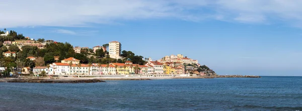 Imperia Italia Marzo 2016 Vista Panorámica Ciudad Elevada Sobre Mar — Foto de Stock