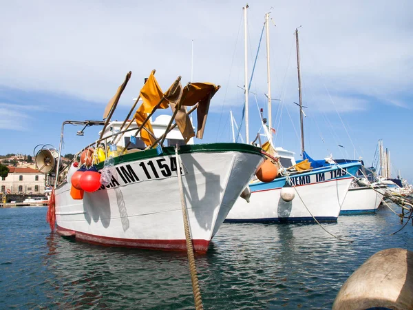 Imperia Marzo 2016 Porto Imperia Varie Barche Ormeggiate Nel Porto — Foto Stock