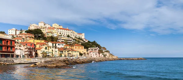 Imperia Italia Marzo 2016 Vista Panorámica Ciudad Elevada Sobre Mar — Foto de Stock