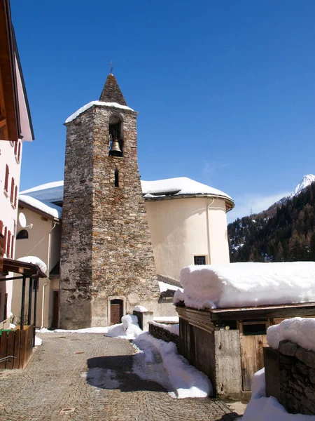 Bedretto Switzerland March 2016 Winter Landscape Village Bedretto Homonymous Valley — Stock Photo, Image