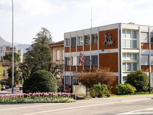 Lugano Switzerland April 2018 Public Administration Town — Stock Photo, Image