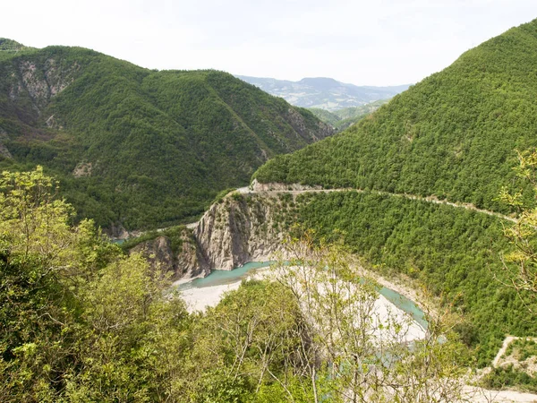 River Trebbia and trebbia Walley — Stock Photo, Image