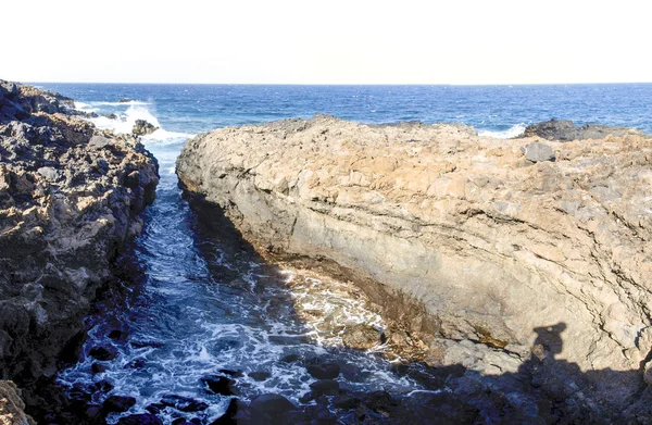 Rocky coast in the area of Charco de Palo — Stock Photo, Image