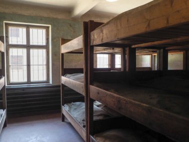 Interior of the barracks for the prisoners