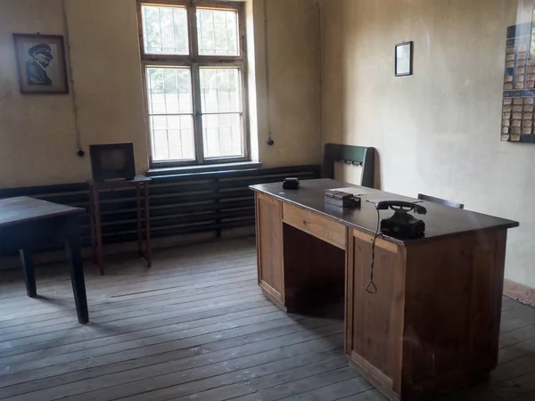 Interior of the barracks for the prisoners — Stok fotoğraf