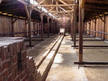 Interior of the barracks for the prisoners