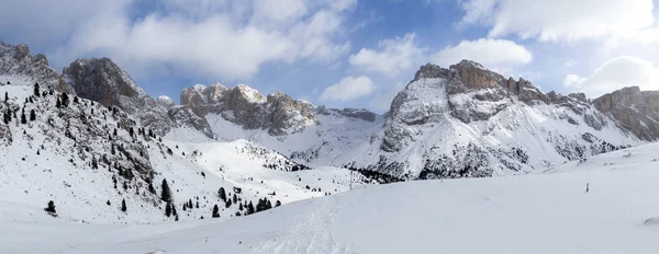 Panorama of the snowy Dolomites. — Stock Photo, Image