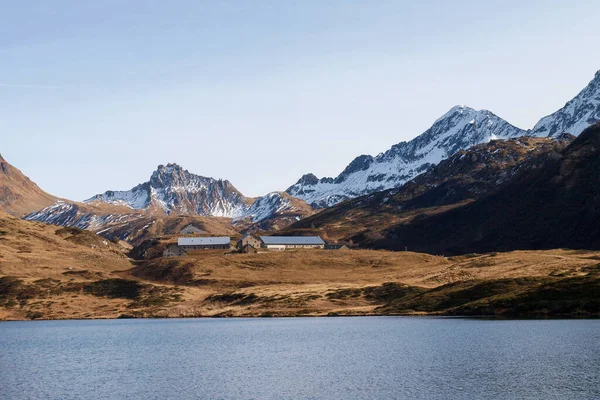 Val Piora Switzerland Lakes Ritom Cadagno Tom Autumn — Stock Photo, Image