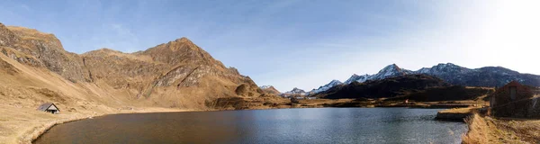 Val Piora Szwajcaria Toma Ritom Jezior Cadagno Jesienią — Zdjęcie stockowe